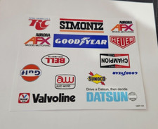 Aurora AFX Revamatic Grandstand Reproduction Stickers Die Cut 