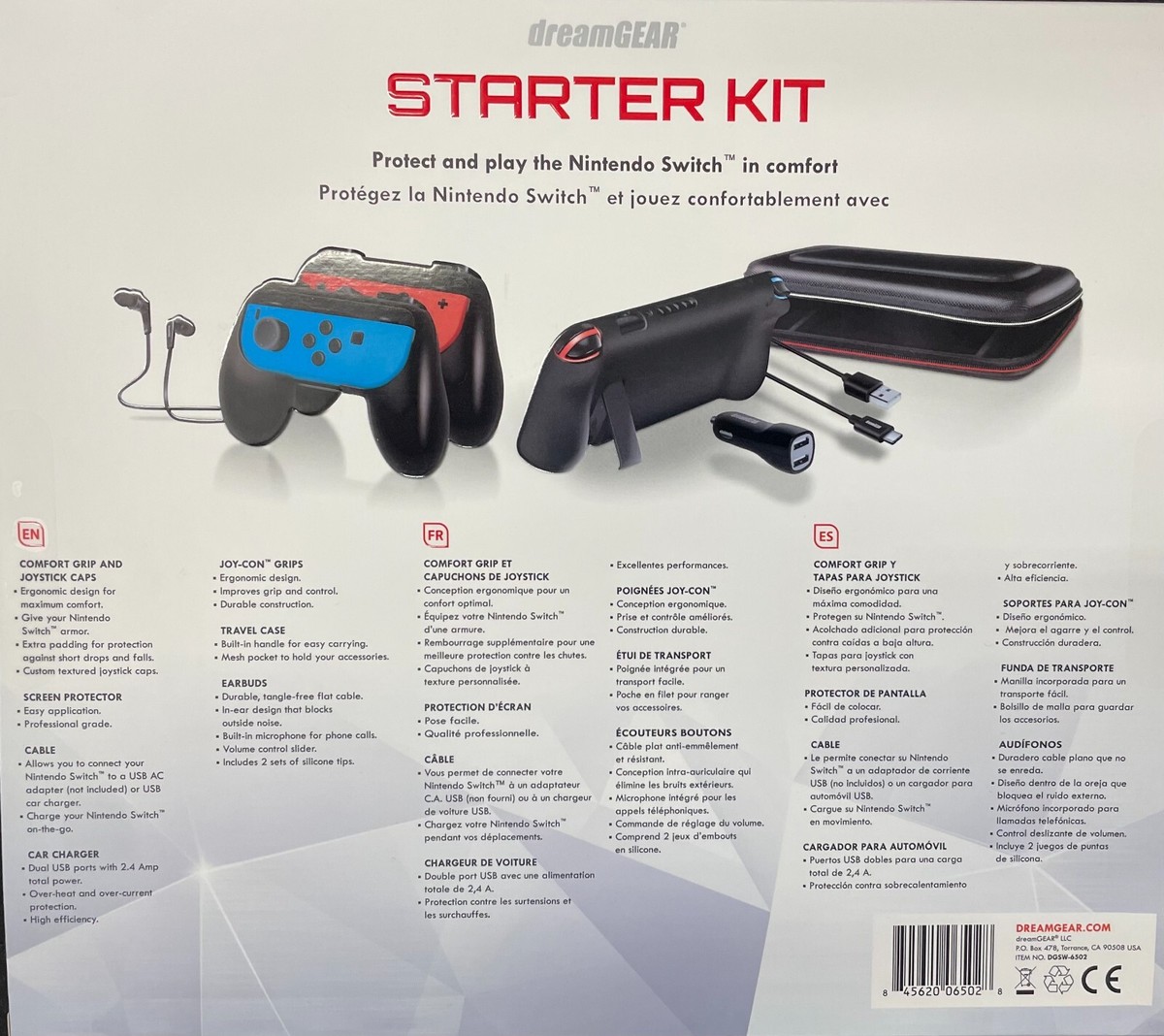 dreamGEAR Nintendo Switch Starter Kit Accessories Bundle DG