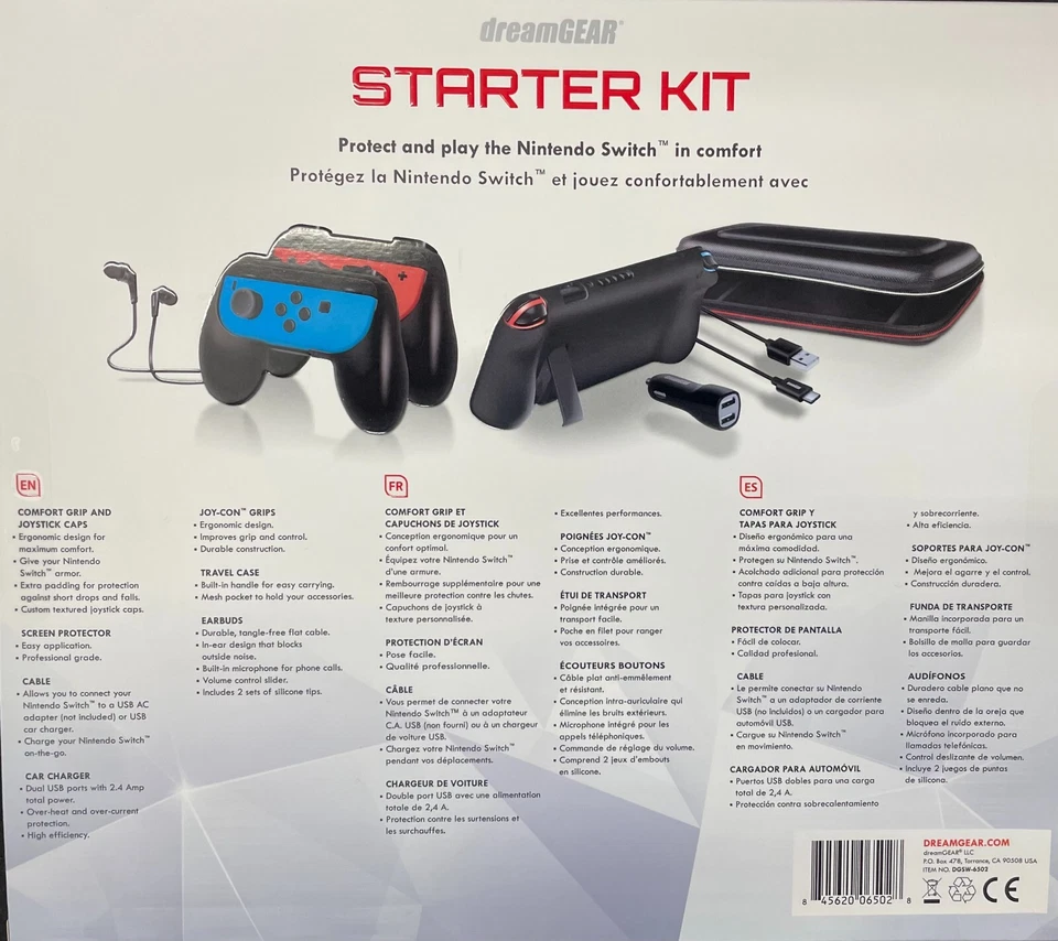 dreamGEAR Nintendo Switch Starter Kit Accesorios Paquete DG-DGSW-6502 Foto 2 de 2