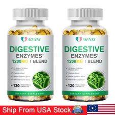 Qty240 Digestive Enzymes Prebiotic & Probiotics Gas,Constipation Supplement
