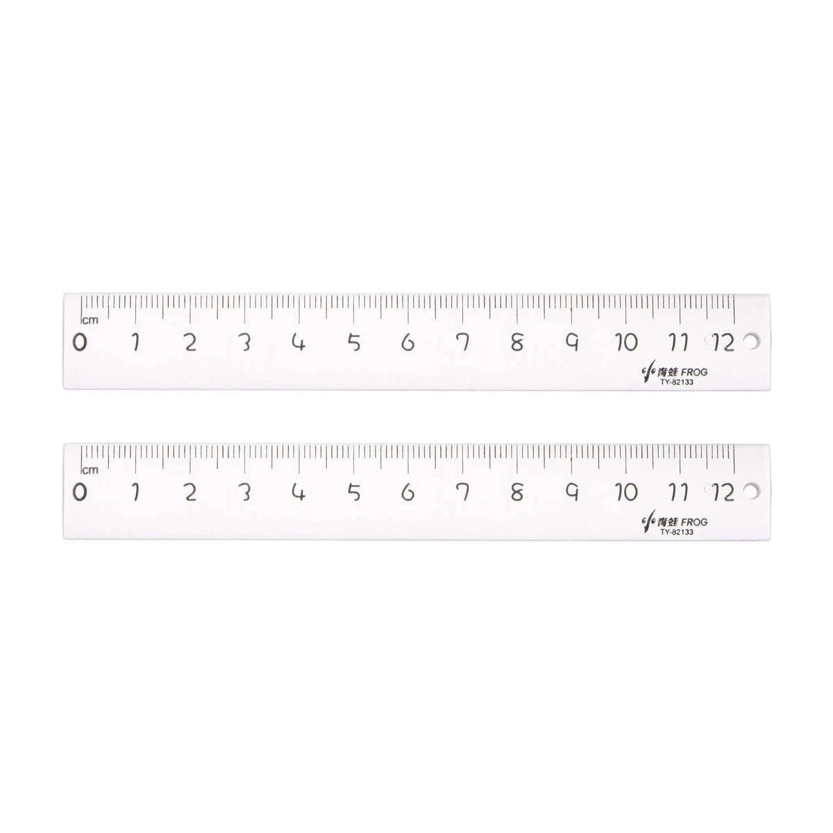 Straight Plastic Ruler 12cm Metric Measuring Tool 2pcs