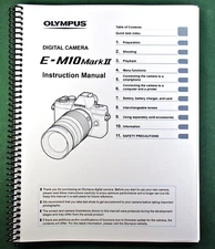 Olympus E-M10 Mark II Instruction Manual: 171 Pages & Protective Covers!