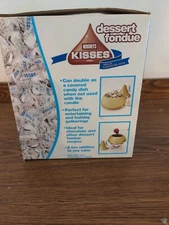 Hershey's Kisses Ceramic Dessert Fondue With Fondue Forks Candy Dish