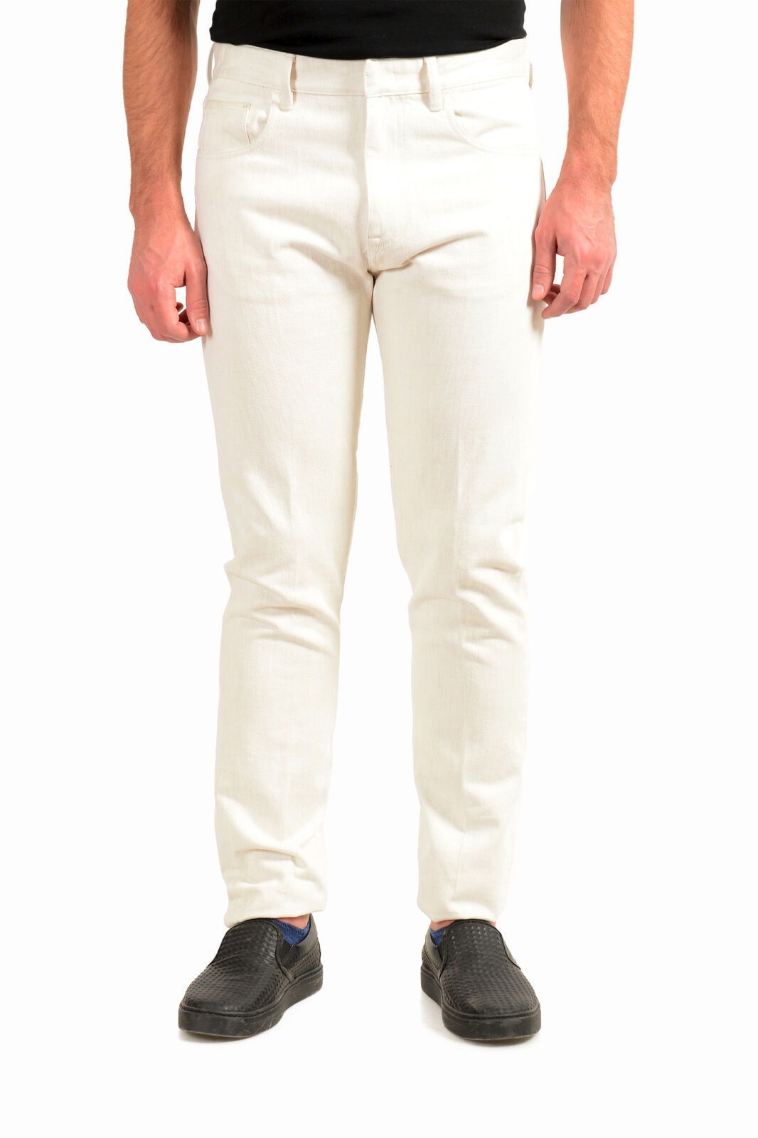 Мужские белоснежные джинсы с прямыми штанинами Ermenegildo Zegna размер US 32-48 25090₽