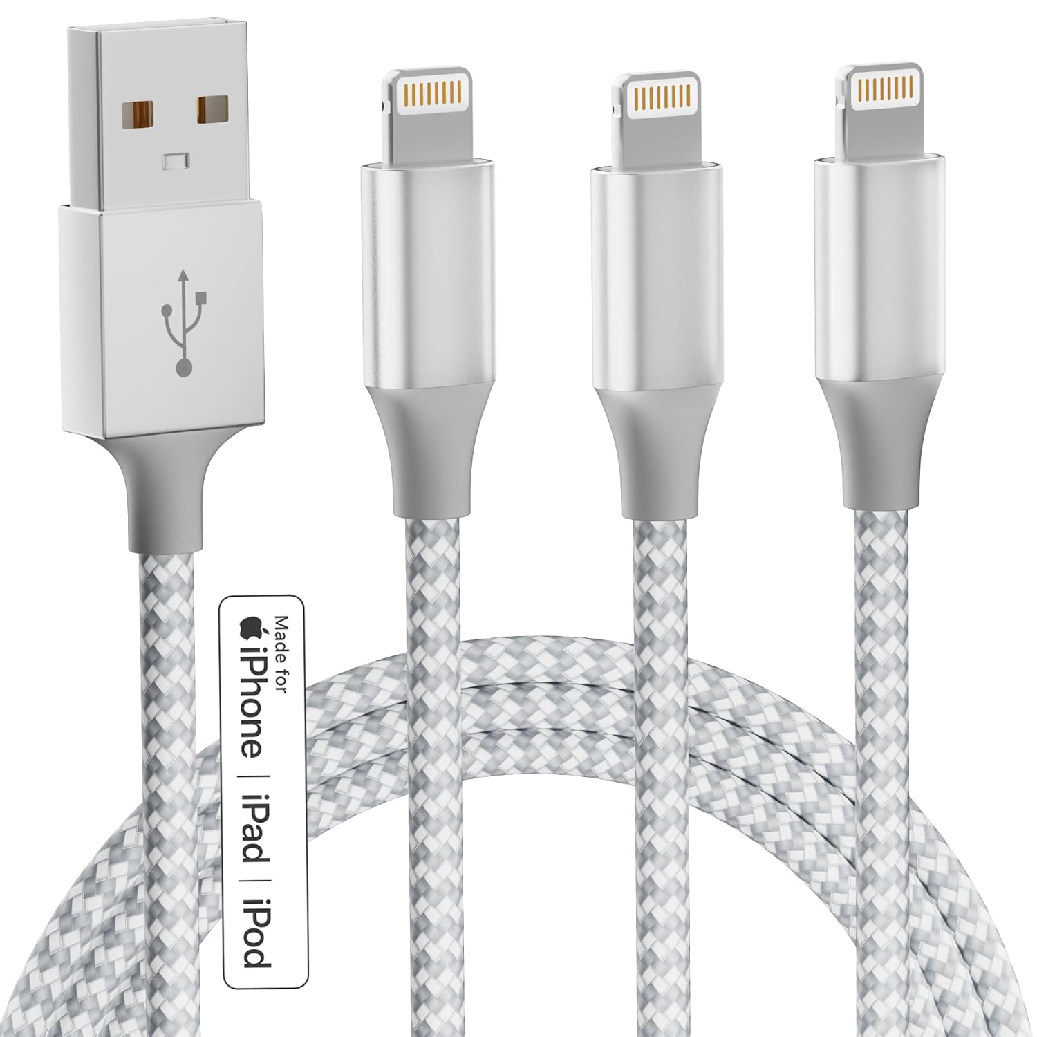 Iphone Charger 3Pack 10FT Apple Mfi Certified Long Lightning Cable Fast Charging