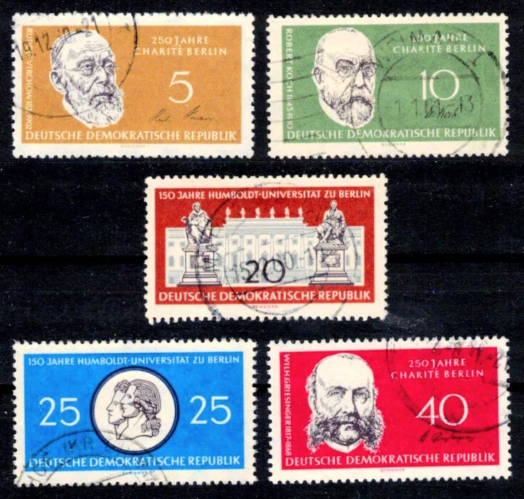 DDR 795-799 , gestempelt / o / Humboldt Universität , Charité , Berlin /g1 - Bild 1 von 1