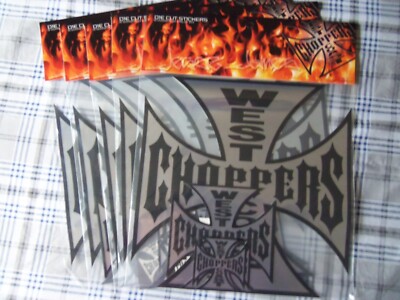 5 PACKS of Jesse James Die Cut West Coast Choppers Motorcycle Stickers 25 TOTAL