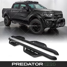 BLACK ROCK SLIDER BRONCO STYLE SIDE STEPS FOR FORD RANGER T6 T7 T8 2012-2022
