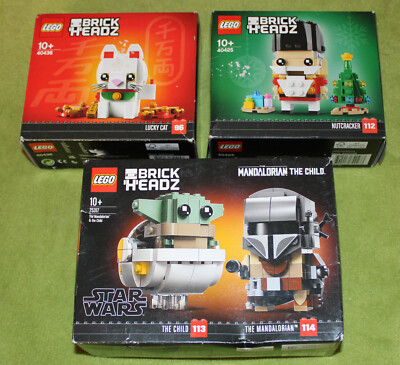 **  3 LEGO Brick Headz: 40463 (Lucky Cat), 40425 (Nutcracker), 75317     NEU  **