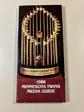 Vintage 1988 MINNESOTA TWINS Kirby Puckett Media Guide World Champions