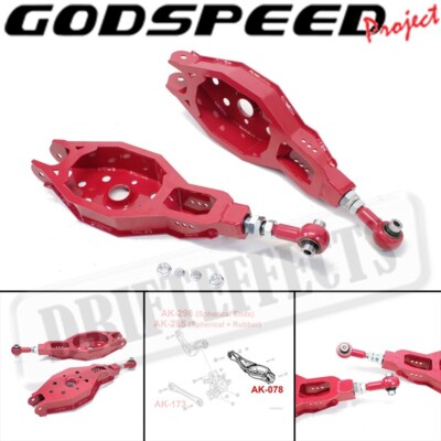 Godspeed Rear Adjustable Spring Bucket Lower Arms Kit For Honda Civic 2016-21