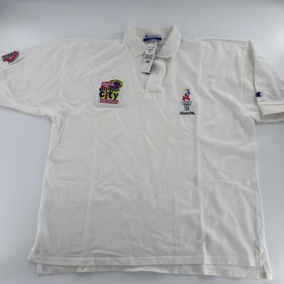 Champion Brand 1996 Atlanta Olympics Polo Shirt NWT Patches XL | eBay