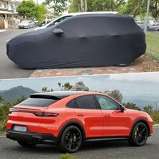 For Porsche Cayenne Turbo 2003-2022 Indoor Car Cover Satin Stretch Custom Black For Porsche Cayenne Turbo 2003-2022 Indoor Car Cover Satin Stretch Custom Black