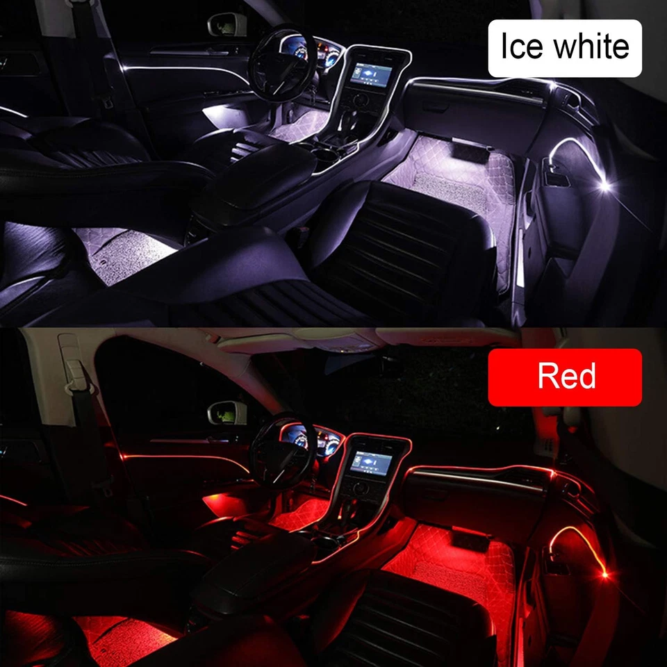 Striscia LED RGB per Interni Auto, 6 M per Auto Con App - Immagine 3 di 4