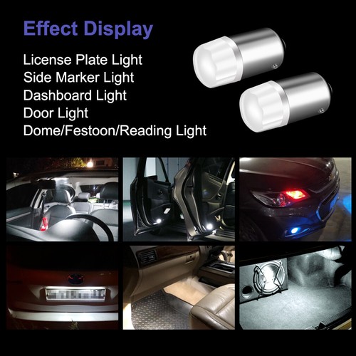 10x BA9S Bayonet Xenon LED Lamp Instrument Cluster Gauge Dash Light Bulbs White - Picture 6 of 6