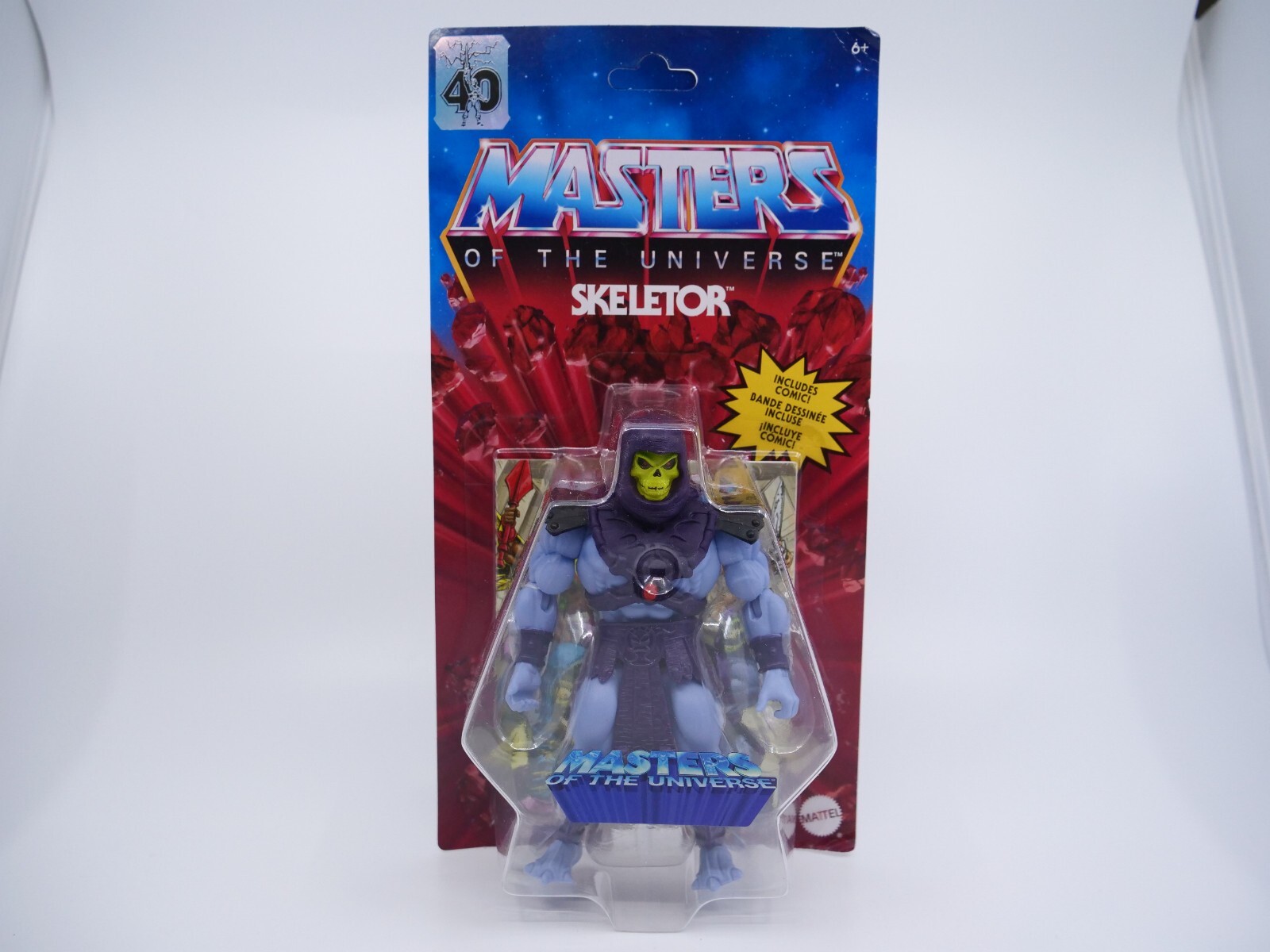 Figurine articulée Skeletor 40 Masters of the Universe Origins Mattel MOTU 2022 en plastique bleu