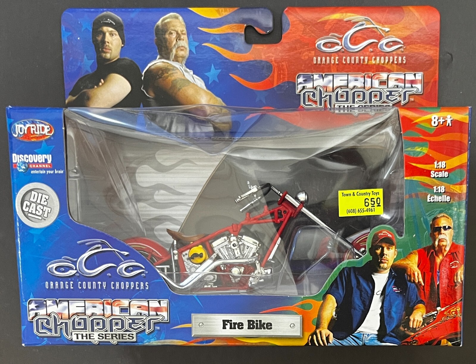 Joyride 2005 Orange County Choppers Fire Bike 1:18 American Chopper