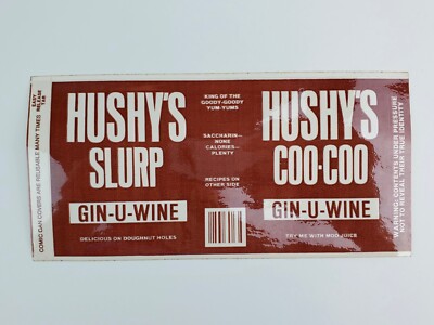Vintage Comic Can Spoof Label Hushy's Slurp Coo-Coo / Hershey's Syrup vinyl wrap