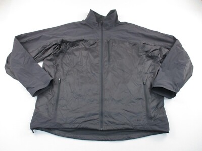 REI Jacket Mens 2XL Black Zip Athletic Pockets Outdoor Hiking