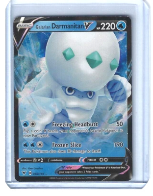 galarian darmanitan pokemon card value Galarian Darmanitan V 036/185 HP220 Holo Rare Sword & Shield Vivid Voltage  Card
