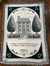 Deakyne Team F. C. Tucker Realty Noblesville IN Saltbox House Throw Blanket NOS