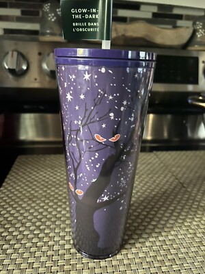 Starbucks Halloween Cup Glow In The Dark Tree Eyes Venti Tumbler 24oz 2022  New | eBay