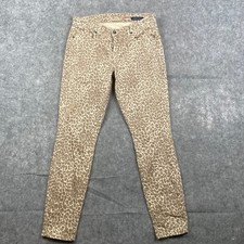 VTG Lucky Brand Legend Sofia Skinny Animal Print Pants Size 29 Made in USA 90s
