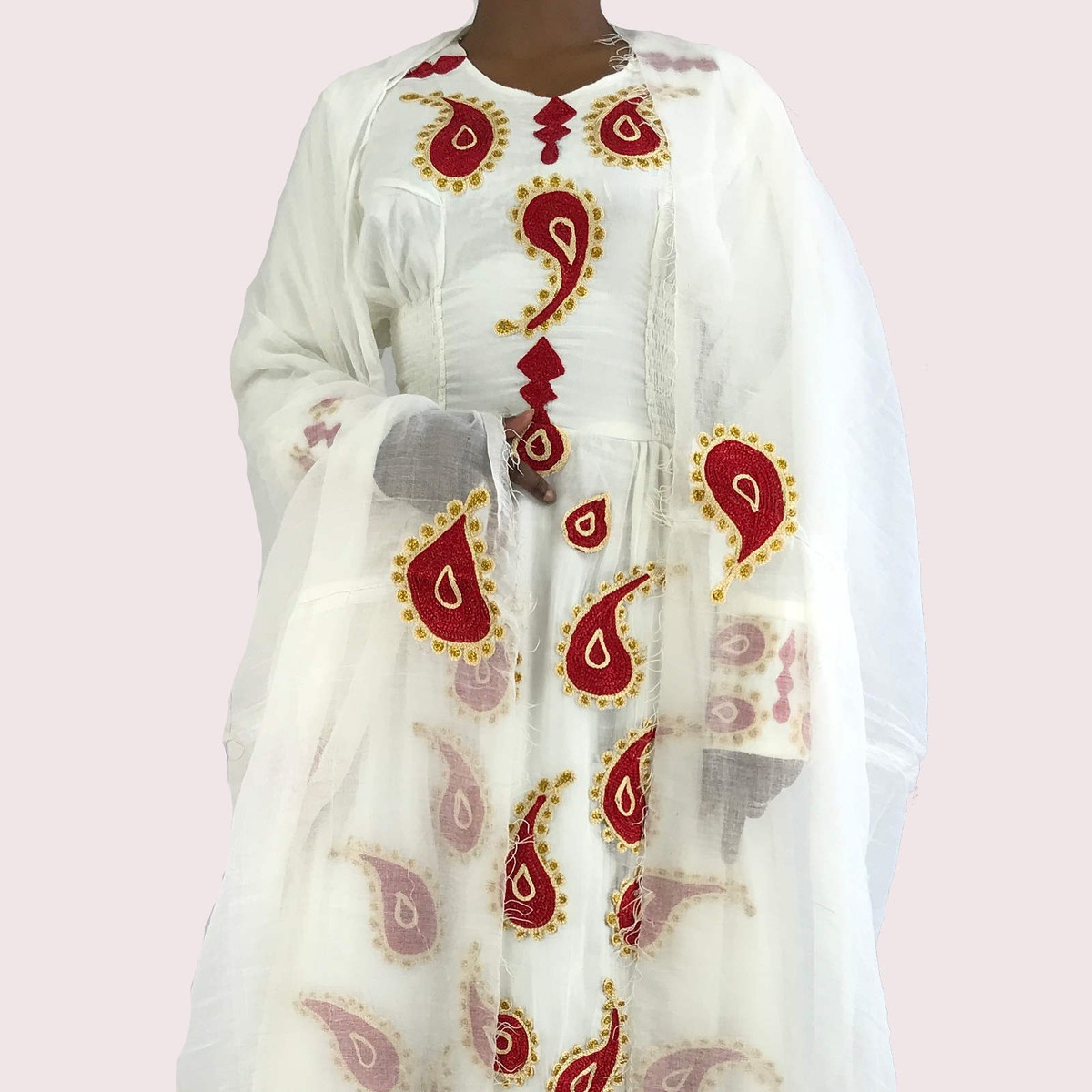 open lace back dress Elegant White Habesha Dress with Red Tibeb – Ethiopian Dress – Habesha  Outlets