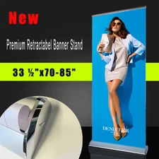 Premium 33½"x70-85" Retractabel Banner Stand (Stand ONLY) Roll Up Display