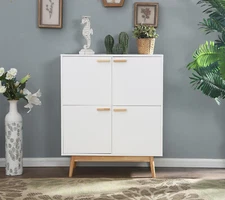 Accent Storage Cabinet 4 Doors Decorative Cabinet Buffet & Sideboard