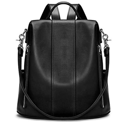 Leather Backpack Purse for Women - Antitheft Soft Rucksack Shoulder Bag 