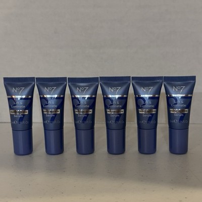 6x No7 Lift & Luminate Triple Action Serum .16oz/5mL Mini Travel Size