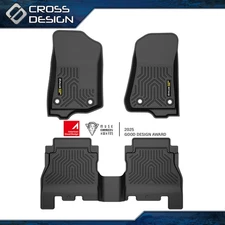 Floor Mats Fit For 18-24 Jeep Wrangler JL TPE All Weather Custom Fit Car Liner