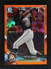 2018 Bowman Draft Chrome Orange Refractor 21/25 Tristan Pompey #BDC-129 r0j