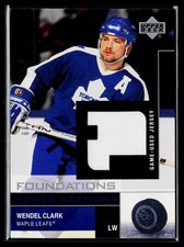 2002-03 UD Foundations #S-WC Wendel Clark Power Stations Silver #/85 Maple Leafs