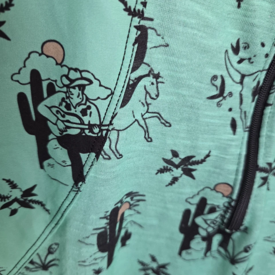 Camiseta deportiva para mujer SheBeest XL manga corta ciclo 1/2 cremallera Happy Trails Bella Goat Foto 3 de 4