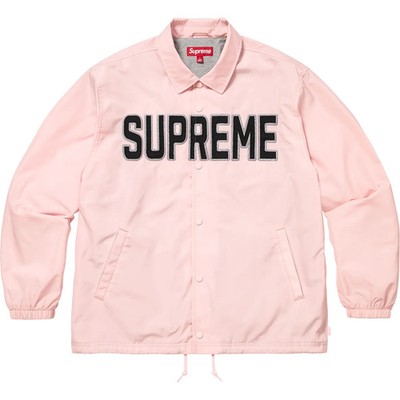 Supreme Spellout Coaches Jacket ( Mサイズ ) Supreme SS26 Spellout Embroidered Logo Coaches Jacket Pink Size