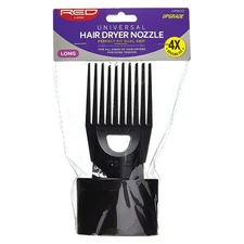 Red by Kiss Universal Hair Dryer Nozzle, Long Comb 1 Count (Pack of 1) 