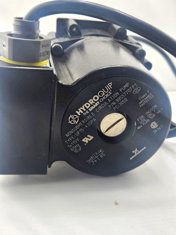 Hydroquip Spa Circulation Pump 115V Non-submerse Thermally Protected 09551707P1