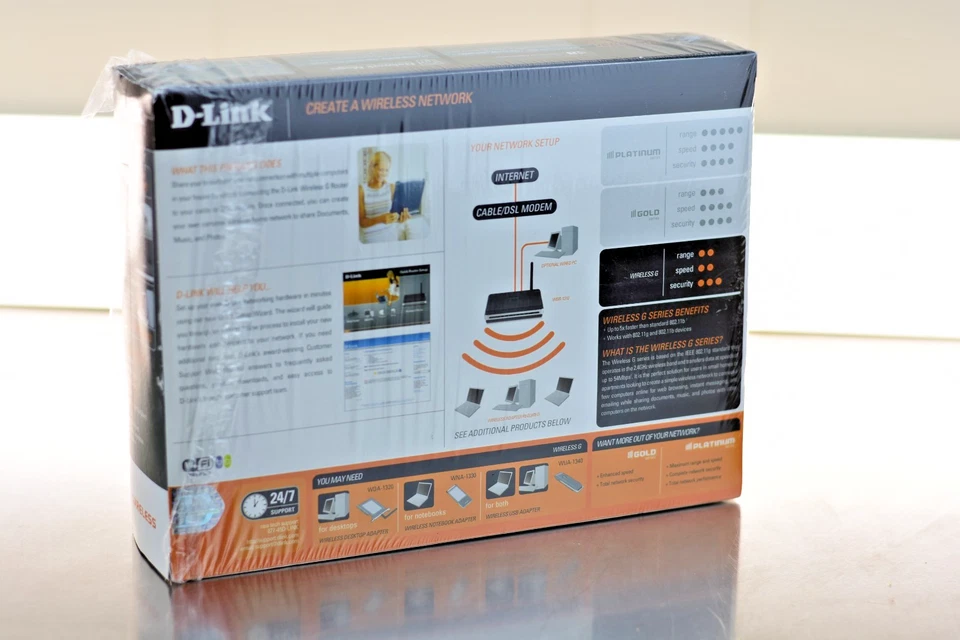 D-Link WBR-1310 54 Mbps 4-Port 10/100 Wireless G Router - Image 3 of 3