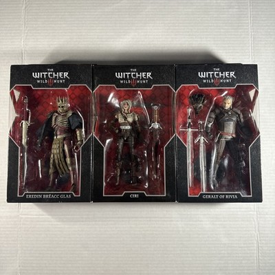 3X McFarlane Toys The Witcher Figure Geralt of Rivia + Ciri + Eredin Bréacc Glas