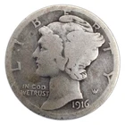 1916-S Mercury Dime G Good 90% Silver