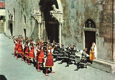 Postcard Croatia ''Ritterspiel Moreška'' Knights Sword Dance Neretva County