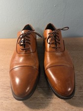 Stacy Adams Mens Brown Leather Cap Toe Oxford Dress Shoes Size 10
