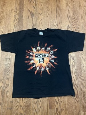 Rare Vintage WCW NWO Illinois Lottery Wrestling T Shirt 90s Hulk Hogan Black XL