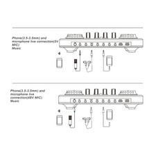 Professional Live Sound Card Mixer With LED Light Voice Changer Multiple So SWKY