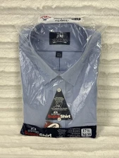 Stafford Super Shirt Wrinkle Free Men's Blue 17 &1/2 (34-35) NEW In Package!