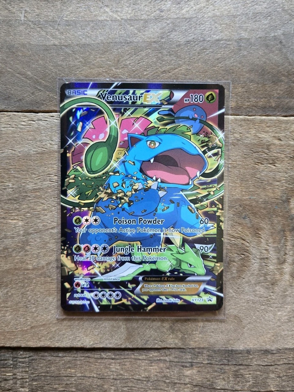 Venusaur EX XY123 XY Promos Full Art Black Star Promo Holo Pokemon Card LP