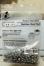  8-32 Stainless Steel Nuts   Bulk Hardware Fasteners   New