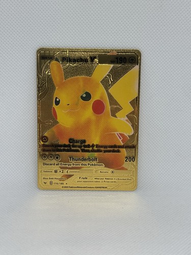 Pikachu V Gold Foil Card